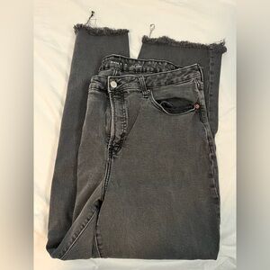 Washed Black Loose Jeans
